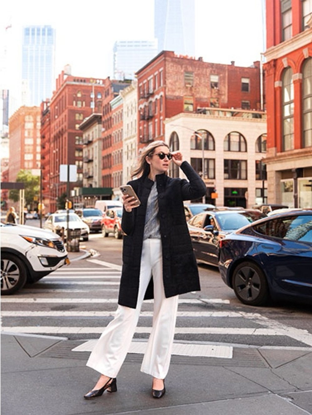 J. McLaughlin black Tripp sweater coat sz med